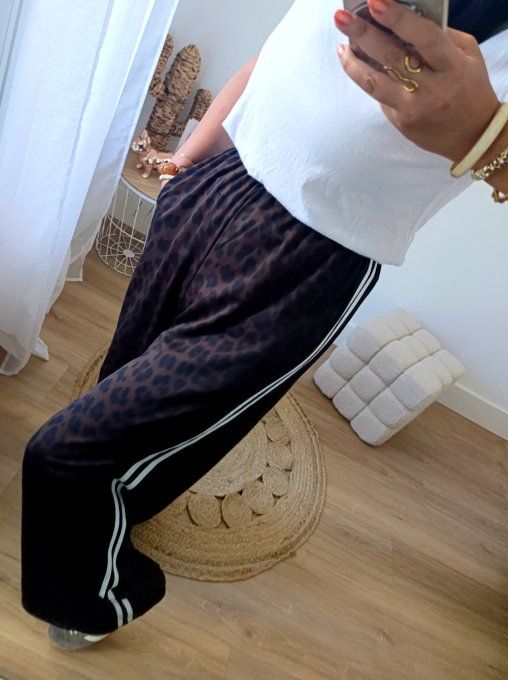 Pantalon léopard à bandes , T.U 36/42