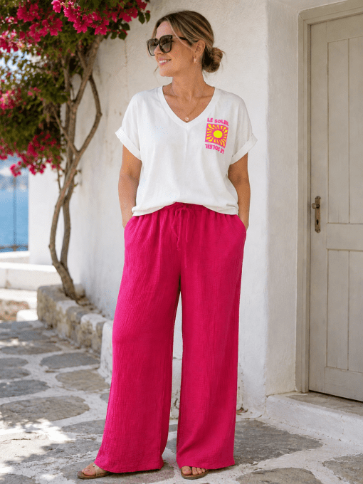 Tee shirt blanc logo soleil t.u 36/42