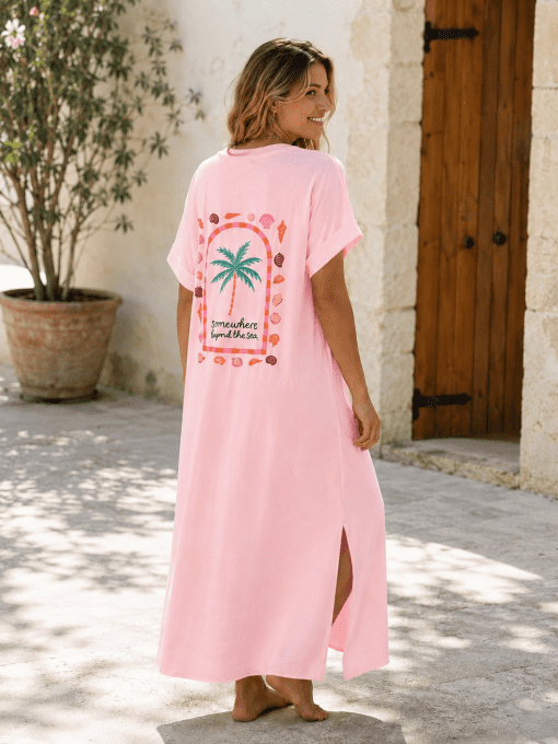 Robe longue tee short soleil